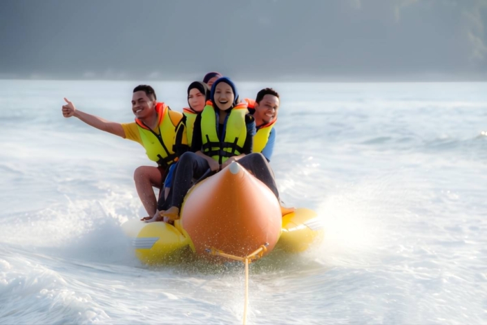 Banana Boat in Teluk Batik Perak Malaysia